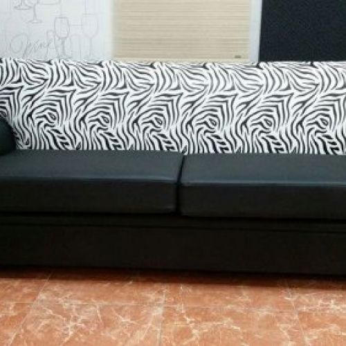 sofa restaurado y tapizado